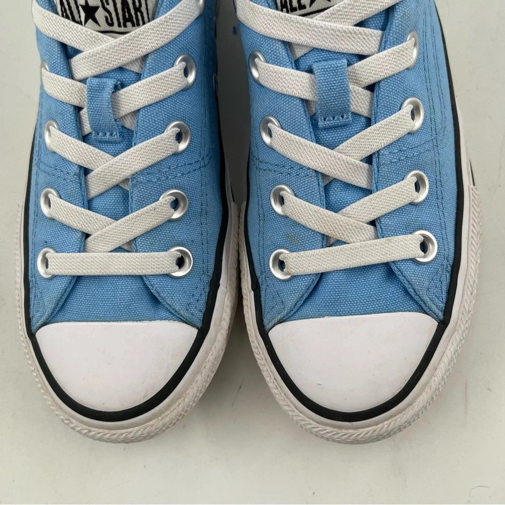 Converse Chuck Taylor AS - SZ 3Y- Blue Canvas Low Top No-Ties Sneakers Shoes